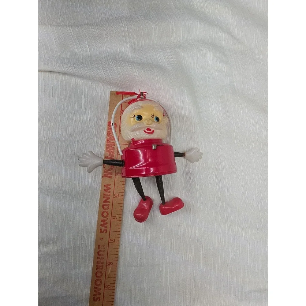 Vtg Dancing Santa Christmas Lantern Battery Operated Toy Lamp Japan *Not Working